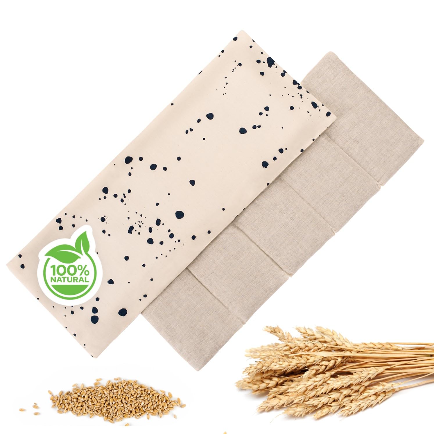Blumtal Körnerkissen groß Mikrowelle - alternatives Wärmekissen Mikrowelle gefüllt mit 100% natürlichem Weizen - Körnerkissen Nacken Schulter - Alternative zum Kirschkernkissen groß - schmerzlindernd