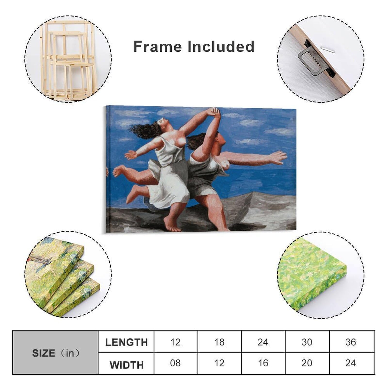 Amazon.co.jp: パブロ・ピカソ 「海辺を走る二人の女（駆けっこ