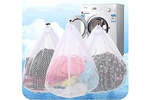 3-Pack Extra-Large Washable Mesh Laundry Bags for Delicates