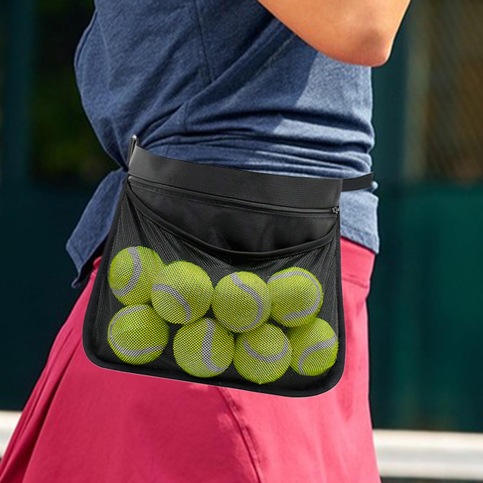 Generico Portapalle Da Tennis Da Cintura - Cintura Portapalle Per Pickleball | Borretta Portatile Unisex Per Pickleball E Baseball