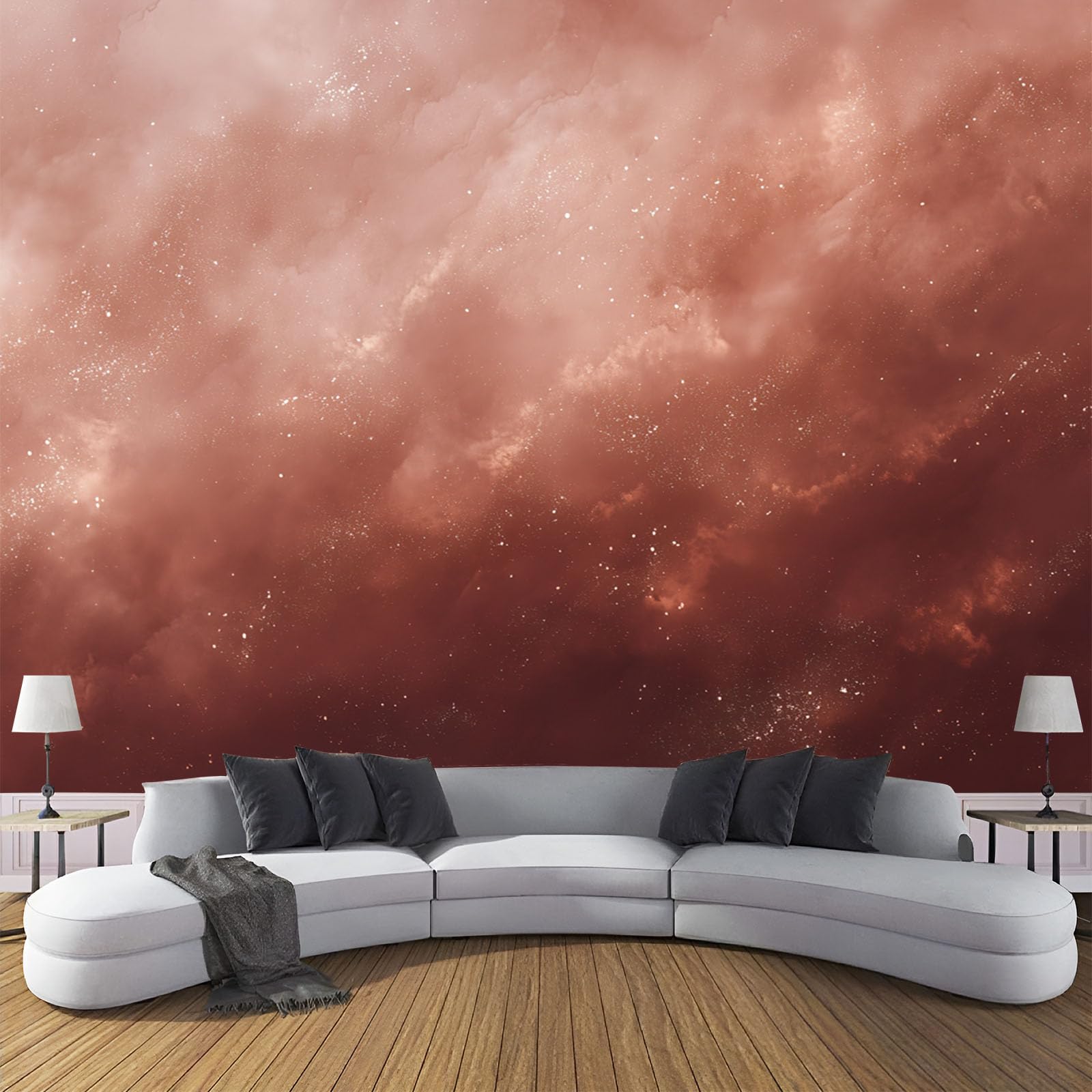 Papier peint fond aquarelle rose marron pour une ambiance salon zen