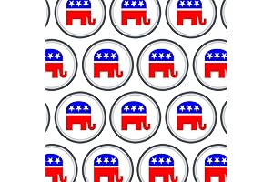 GRAPHICS & MORE Premium Patriotic and Political Gift Wrap Wrapping Paper Roll - Republican Elephant