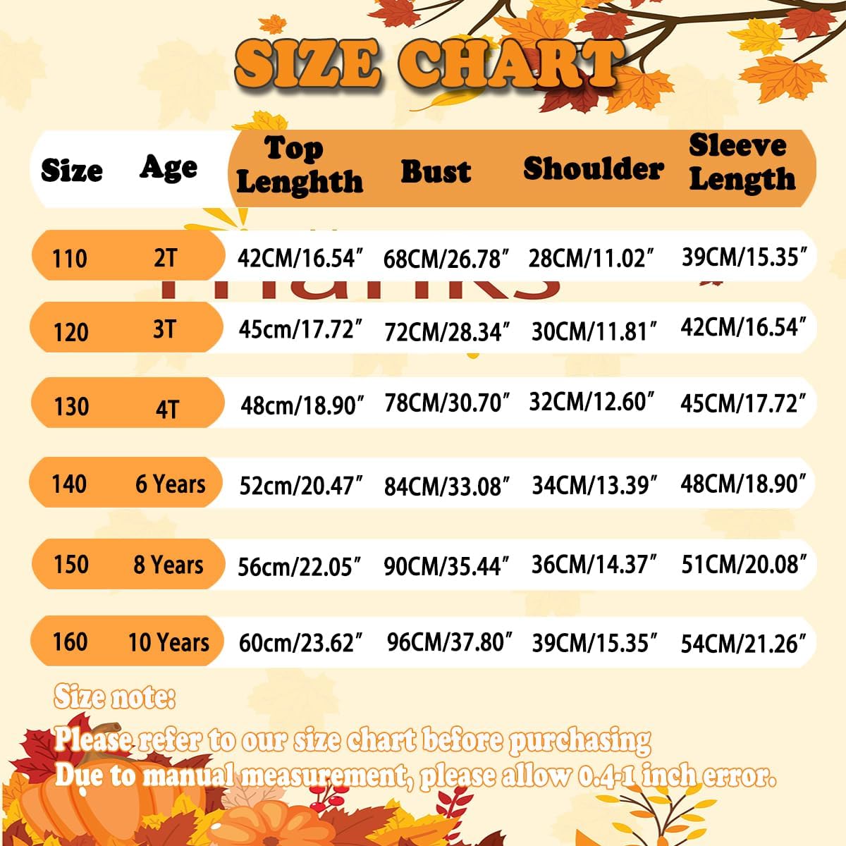 Thanksgiving Sweatshirt Toddler Boy Girl Gobble Turkey Long Sleeve T Shirts 2-10 Years - Image 6