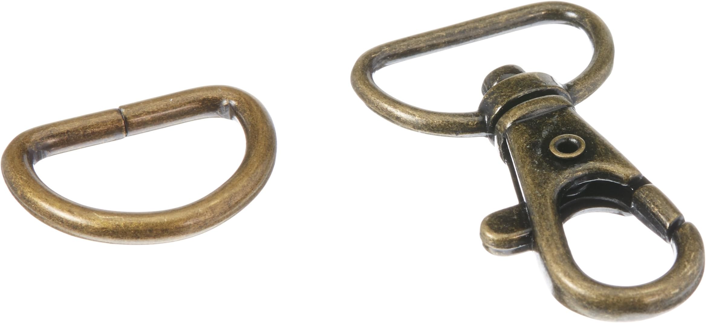 Atkinson Designs Swivel Clip And D Ring Ant Brass