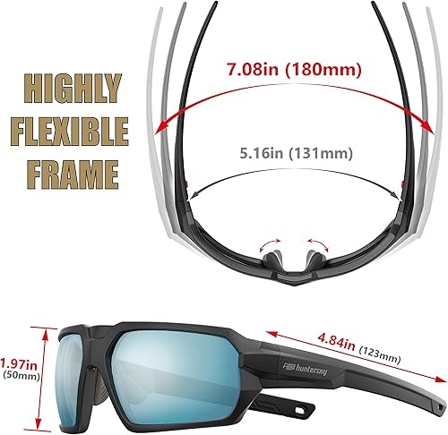 Miniatura 6 de Protección contra impactos tácticos balísticos antivaho gafas de tiro de grado militar rango Airsoft Q37 Bk No antivaho Blanco Azul Polarizado