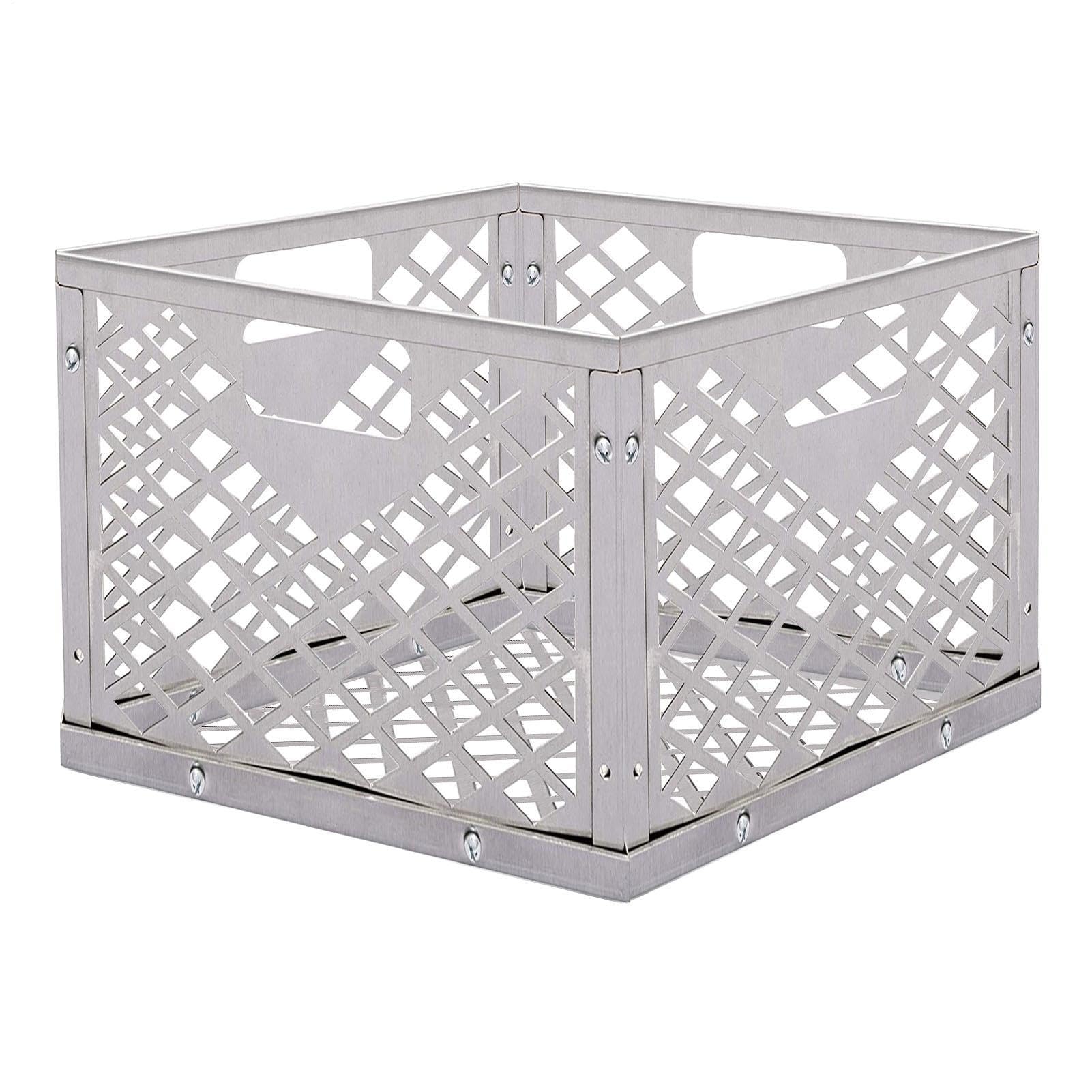 Charcoal Fire Basket - Charcoal Firebox Basket With Handle | Stainless | Steel Offset Smoker Charrcoal Firebox - Rust Proof Stove Accessories, Rust Proof Stove Accessories For Home And Tents Heating
