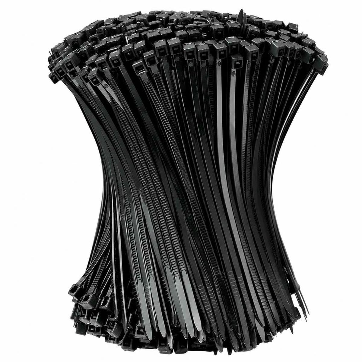 Bsguz Black-3X150mm 100 Self-Locking Nylon Tie Black Fastening Strap Cable-Tie-Set Cable Zip Tie Fastening Ring Zip Wraps Strap Tie-100