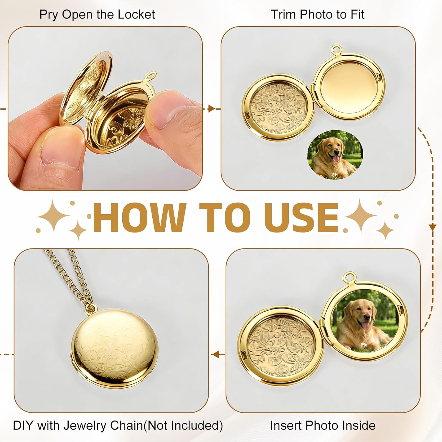 MECCANIXITY Custom Photo Locket Charm, Copper Retro Picture Locket Pendants for Women Men DIY Memorial KeyChains Necklace Bracelet Jewelry Making - Image 4