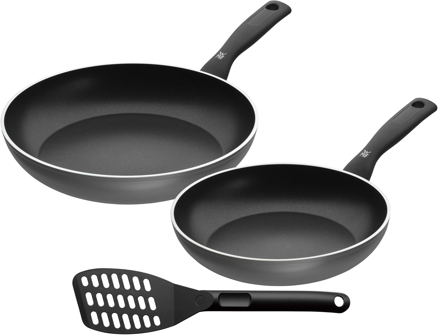 WMF PermaDur Inspire 24 and 28 cm Saucepan Set with Spatula