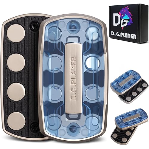 Fidget Toys Adults - Sound & Silent Handheld Cool Fidget Slider - Metal Sensory Toys for Adults Stress Relief, Focused, Anxiety, Time Passing - Travel, Classroom, Office, Car, Home(Clear Blue)