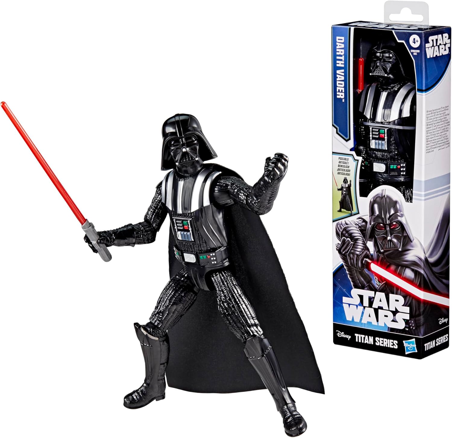 STAR WARS Titan Series Darth Vader, 12-Inch Action Figure & Accessory, Toys for Boys & Girls Ages 4+