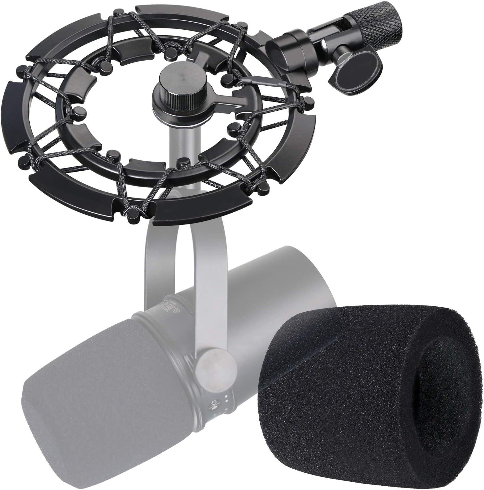 Shure MV7 Boom Arm with Pop Filter Shock Mount with 4