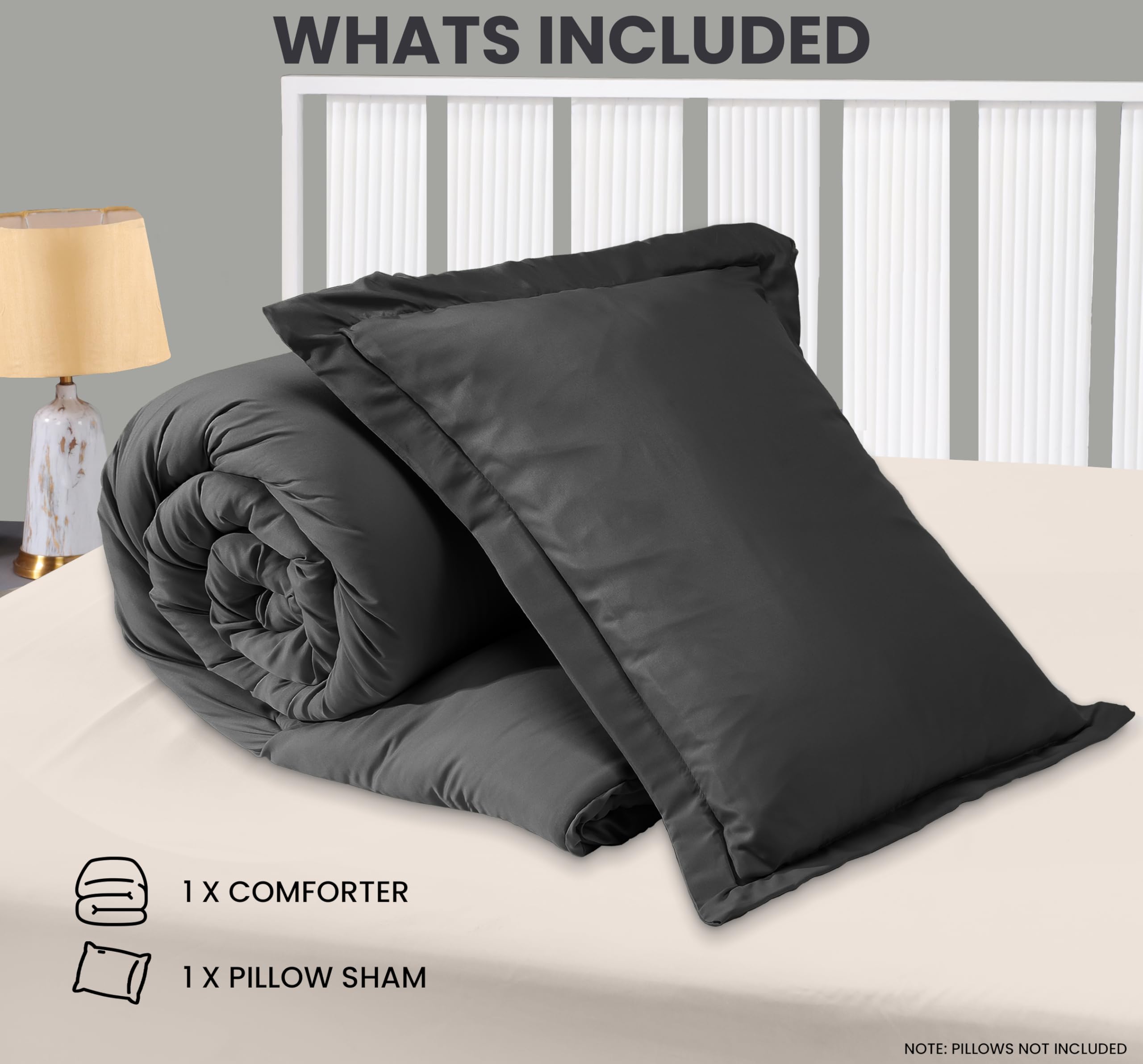 Amazon｜Utopia Bedding ツイン掛け布団セット グレー 掛け布団 ツイン