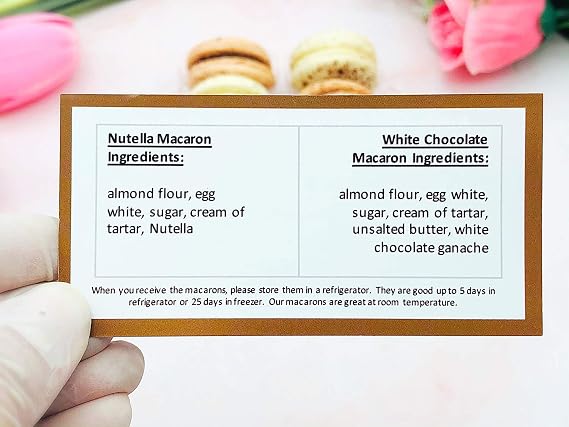 6 Nutella & White Chocolate Macarons Value Pack