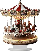 Carousel Decor, Christmas Merry Go Round Carousel, Christmas Decorations, Scene Traditional Holiday Decorations, Acrylic 2D Flat Holiday Study, Bedroom, Desktop Decorations