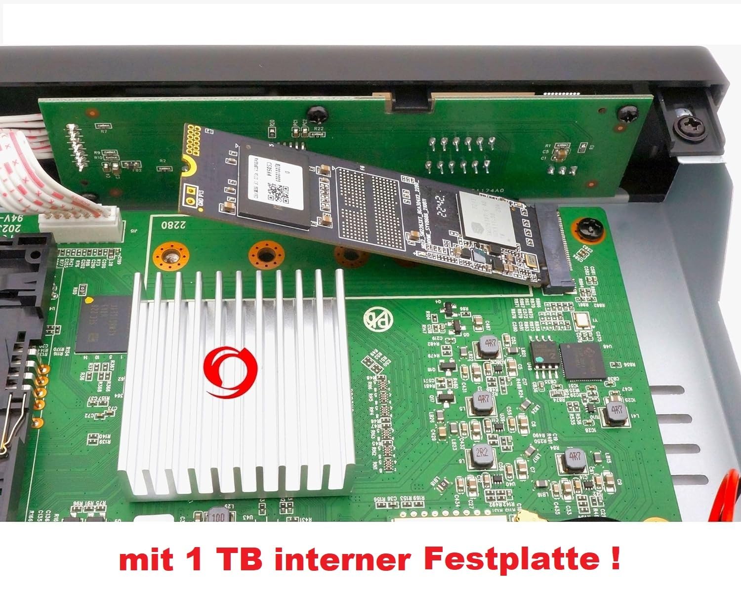 Octagon SF8008 UHD 4K Supreme Combo + 1TB Festplatte INTERN, Sat- Kabel- & DVB-T2 Receiver, E2 Linux & Define OS, mit Aufnahmefunktion, M.2 M Key, Gigabit LAN, Kartenleser, Sat to IP, WiFi