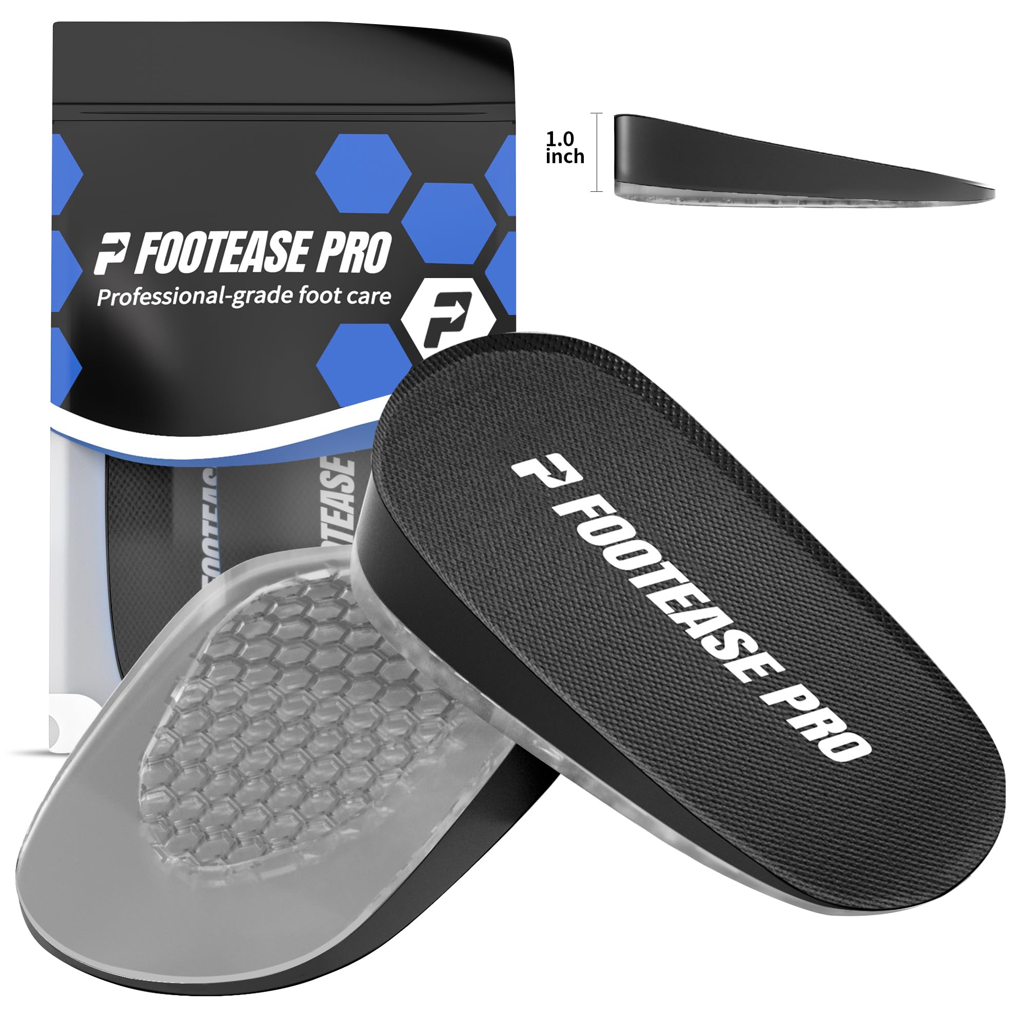 Height Increase Insoles Heel Lifts for Men Women Height Boosters Shoe Lifts for Plantar Fasciitis Heel Inserts with Heel Pain Relief