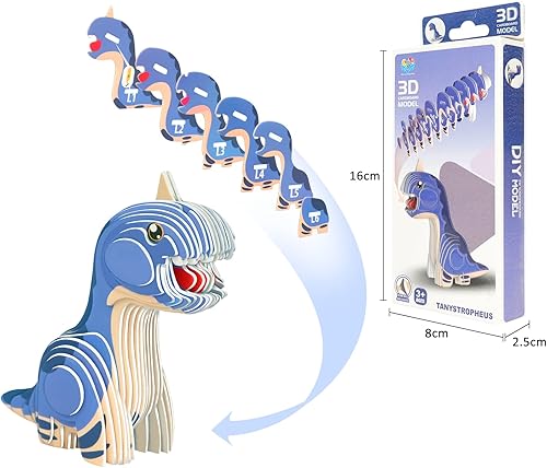 Miniatura 2 de Rompecabezas de papel 3D, kits de modelo de anquilosaurio para manualidades, regalo para niños, niñas, adultos, amantes de los animales