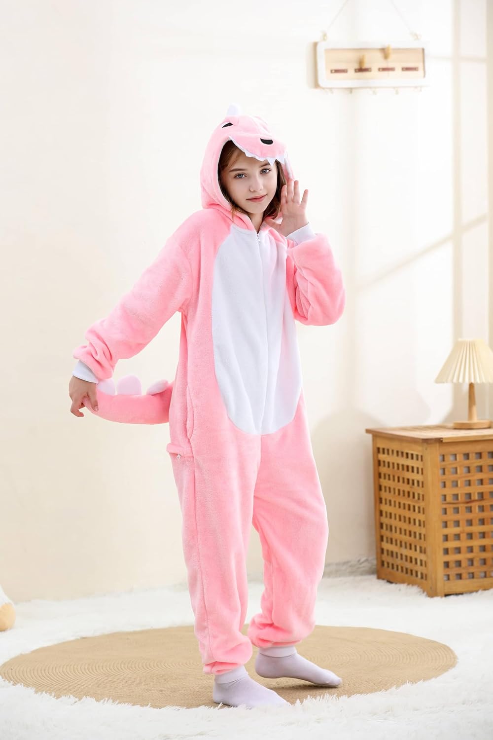 Unisex Kids Onesie, Flannel Cosplay Animal Costume Halloween Onesie Pajamas Home Clothing