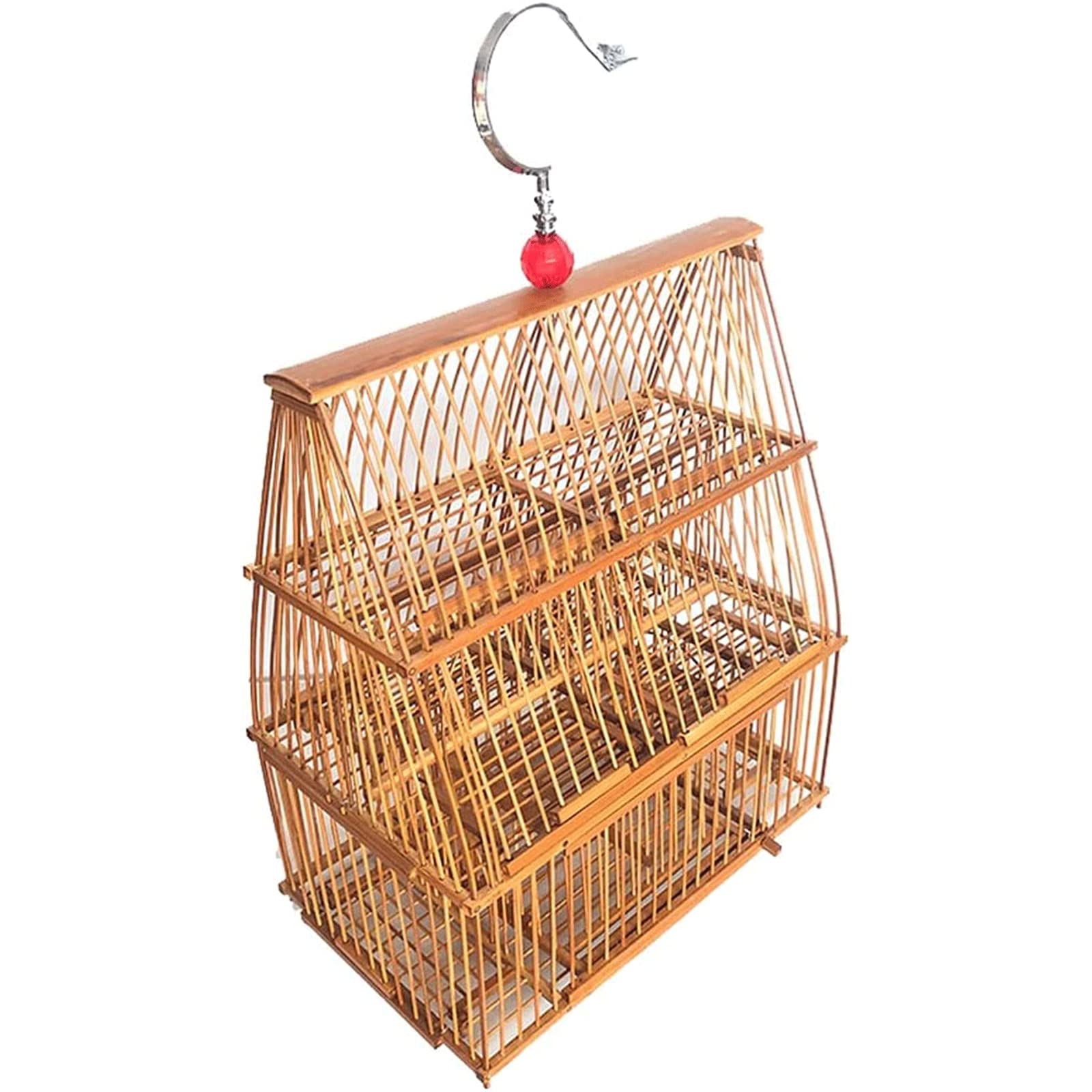 Casa degli Uccelli Gabbia per Uccelli Vintage, Gabbia per Uccelli Facile da Pulire per Uccelli da Cercare, riposare e Giocare, Gabbia per Uccelli in Volo con Manico Robusto Spazioso