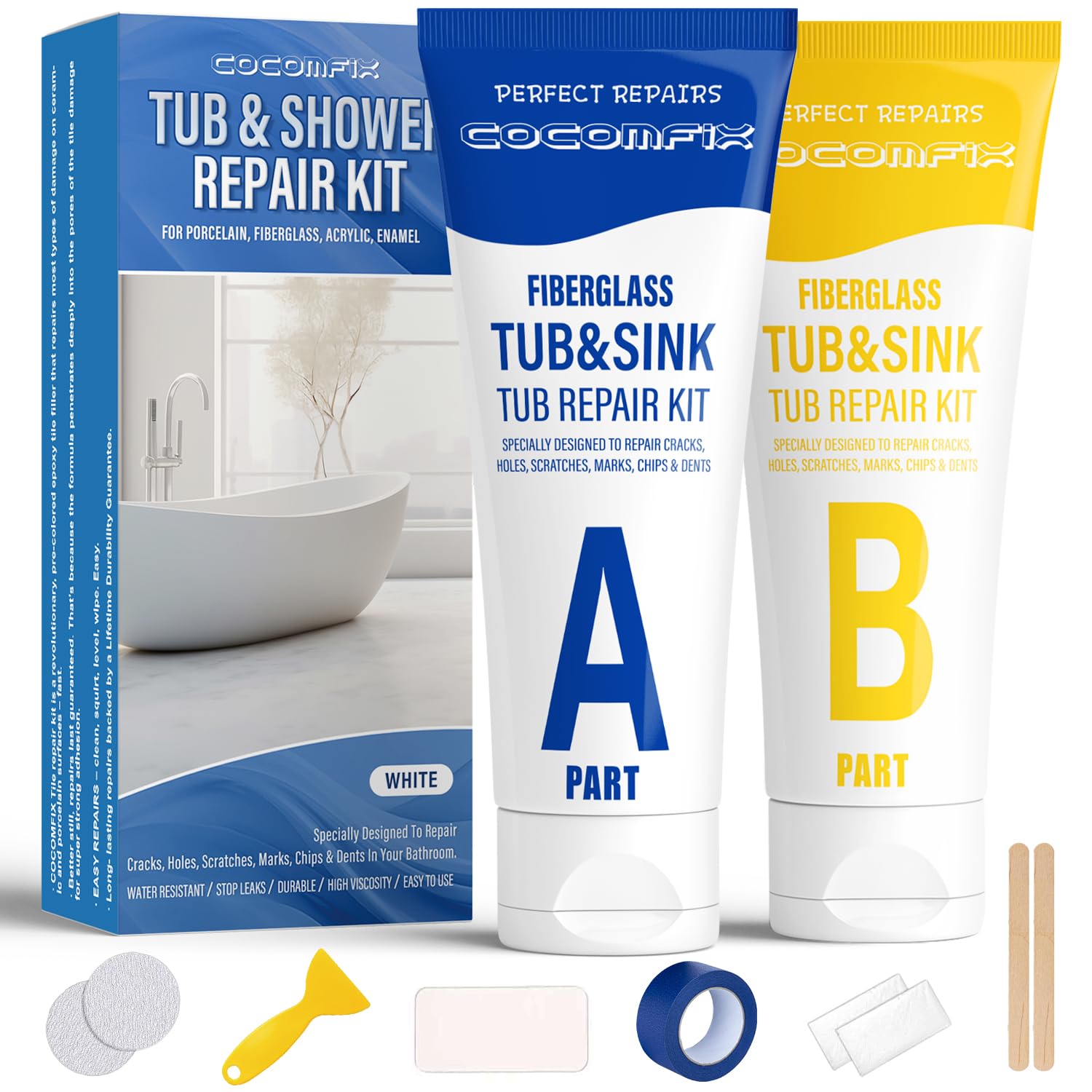 Tub Repair Kit White, Acrylic Tub Repair Kit For Repair