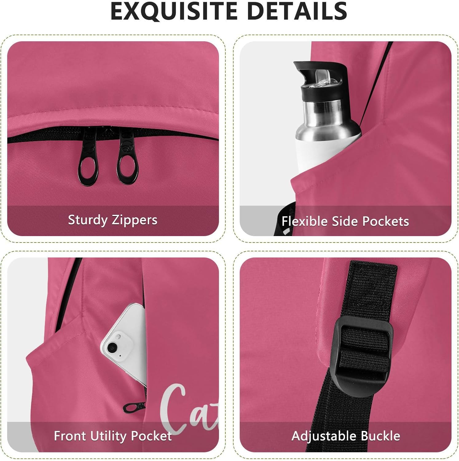 Azalea Custom Travel Laptop Backpack for Women Durable Back Pack Flight Approved Large Bags Waterproof Backpacks for Hiking Travel Work Business Nurse Weekend