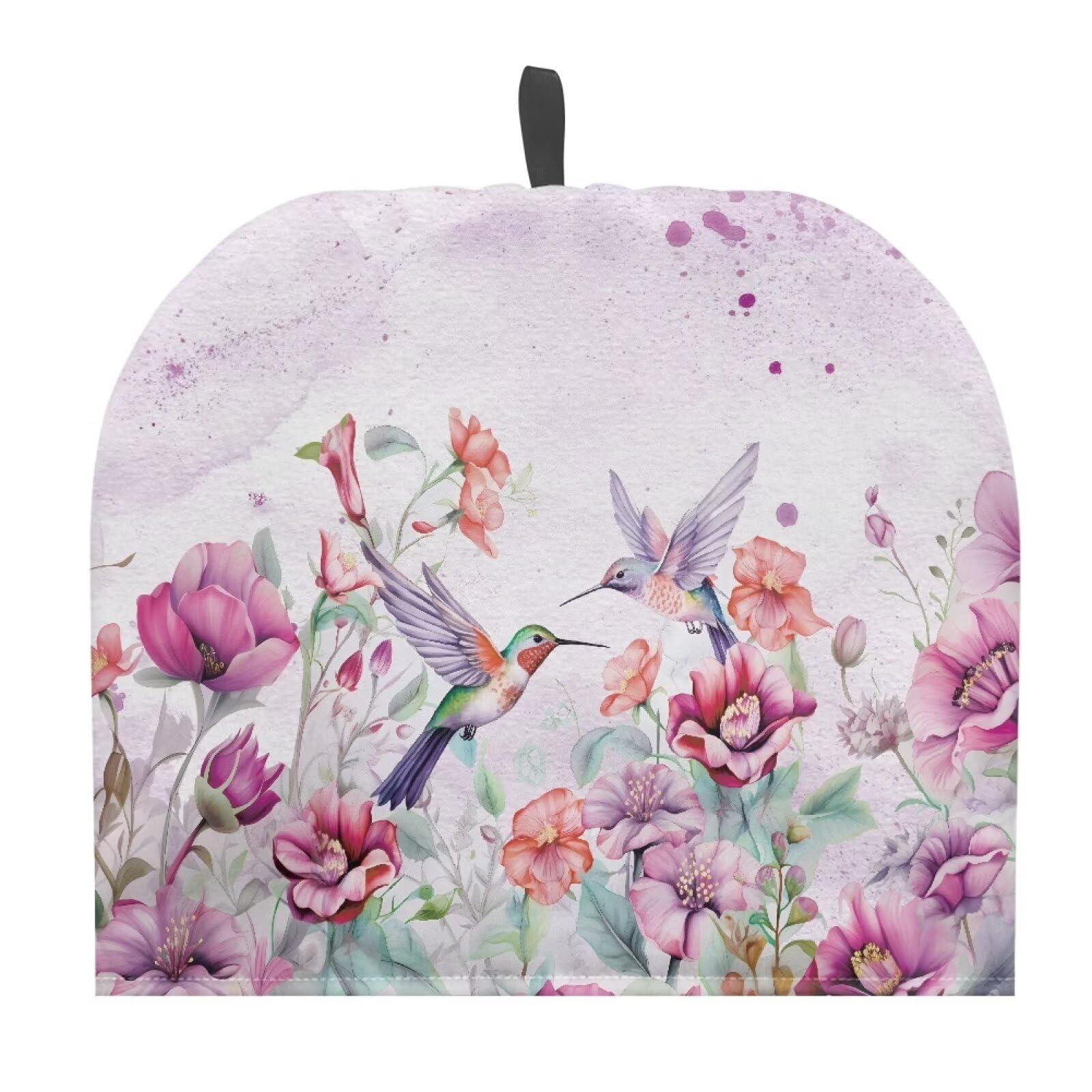 ZDCUSTOM Large Tea Cozy for Teapot Insulated Dust Cover Teapot Cozy Kettle Cover Lightweight Tea Pot Decor Handmade Tea Cozy,Flower Hummingbird Tea Cozy