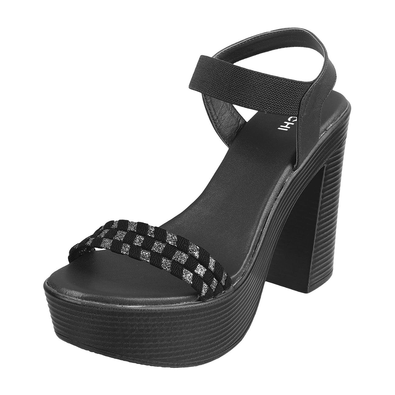 Mochi Women Black Synthetic Leather Block heel Fashion Sandal UK/5 EU/38 (34-26) (B0CPTF8B84) Amazon Price History, Amazon Price Tracker