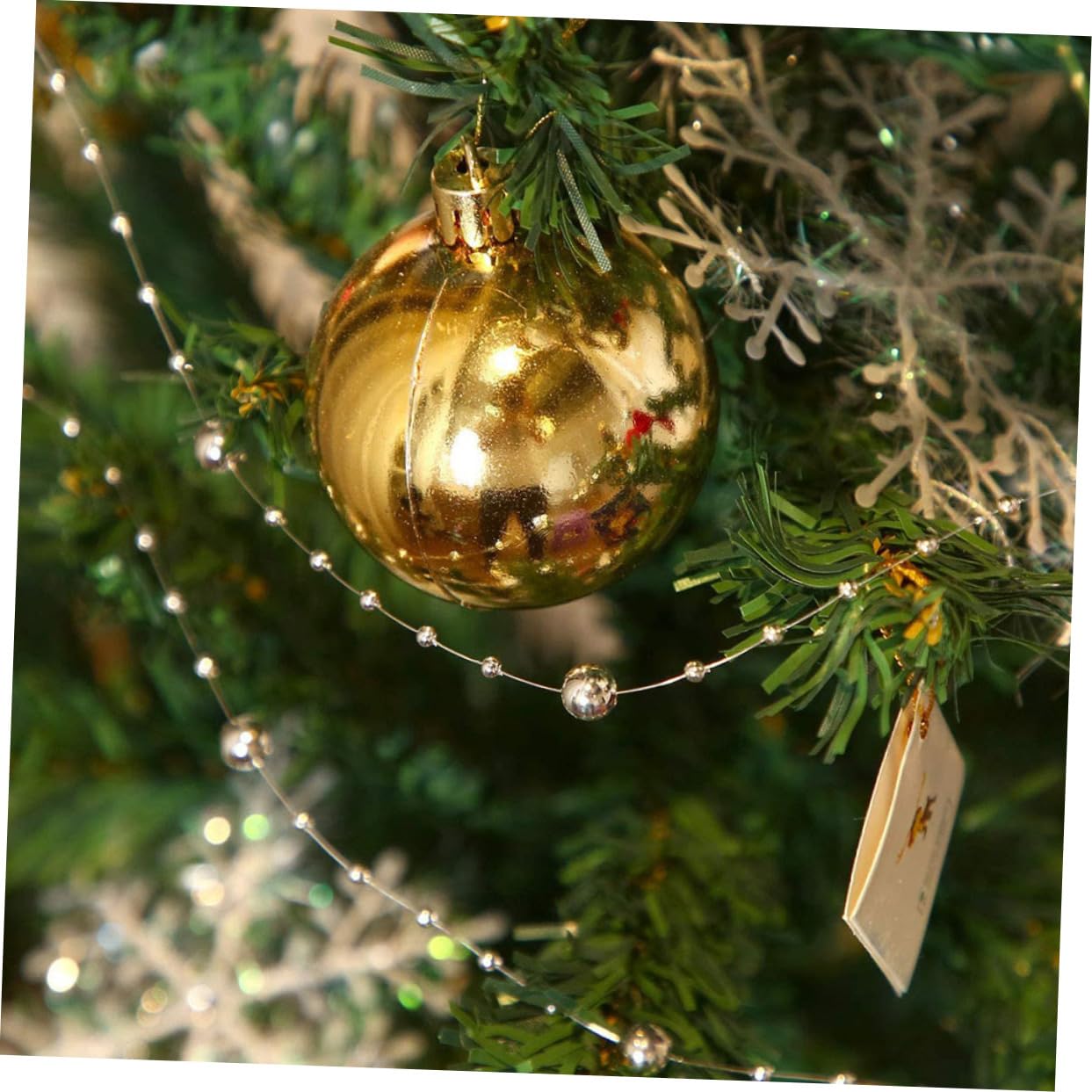 STOBOK 3 Rollen Angelschnur-Folge Weihnachtsperlen Girlande Hochzeitsperlendekoration Weihnachtsgirlande Kunstperlenstränge Perlenkette selber machen Weihnachten Kranz Perlenstickerei