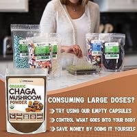 Vista 5 de XPRS Nutra Polvo de hongos Chaga orgánico – Polvo de hongos Chaga orgánicos de primera calidad USDA – Polvo de chaga que apoya la salud inmunológica