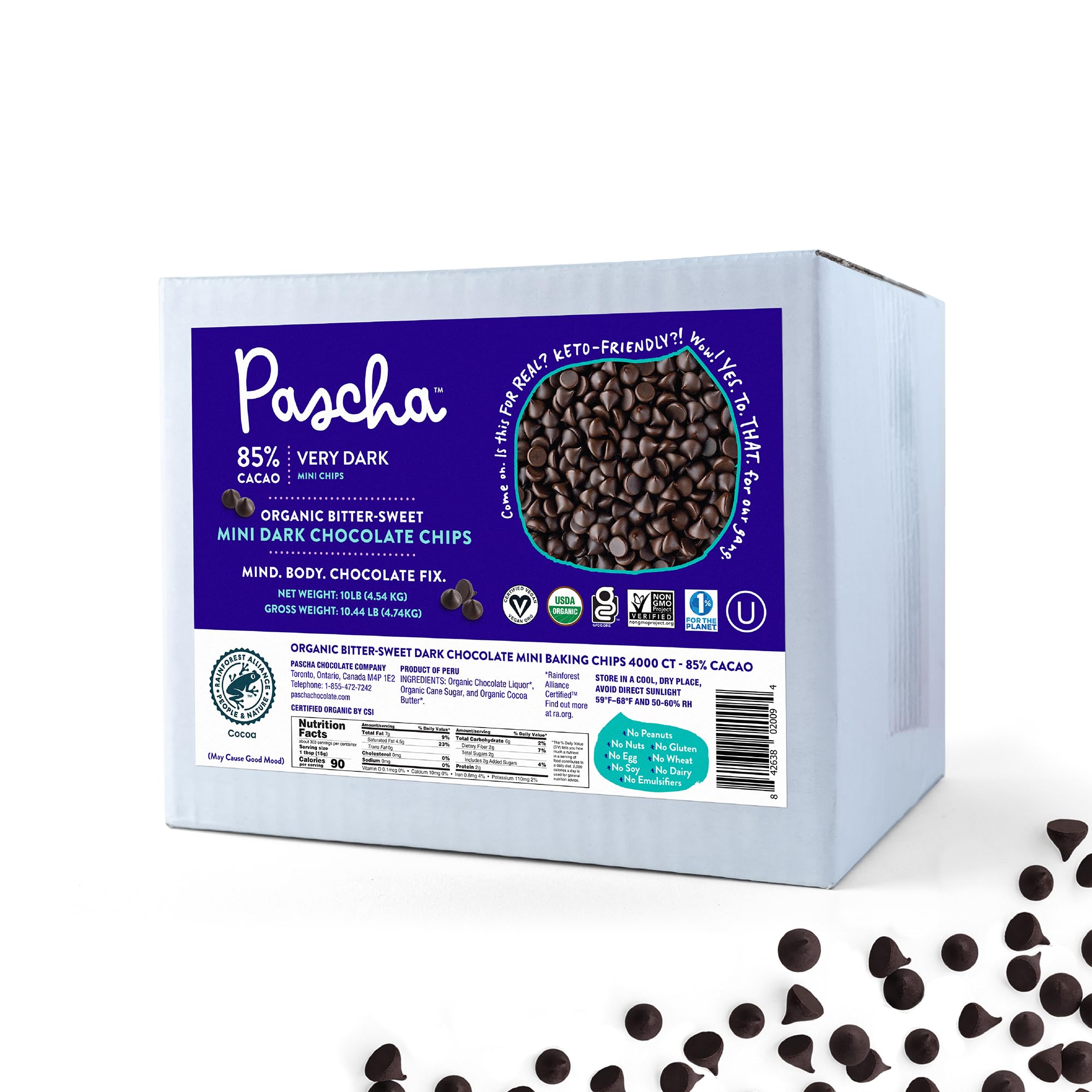 Amazon.com: Pascha Bulk Organic Baking Mini Bitter Sweet Chocolate
