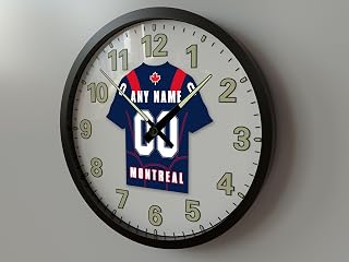 MONTREAL ALOUETTES CFL JERSEY GLOW IN THE DARK WALL CLOCK !!! (10 Inch Wall Clock)