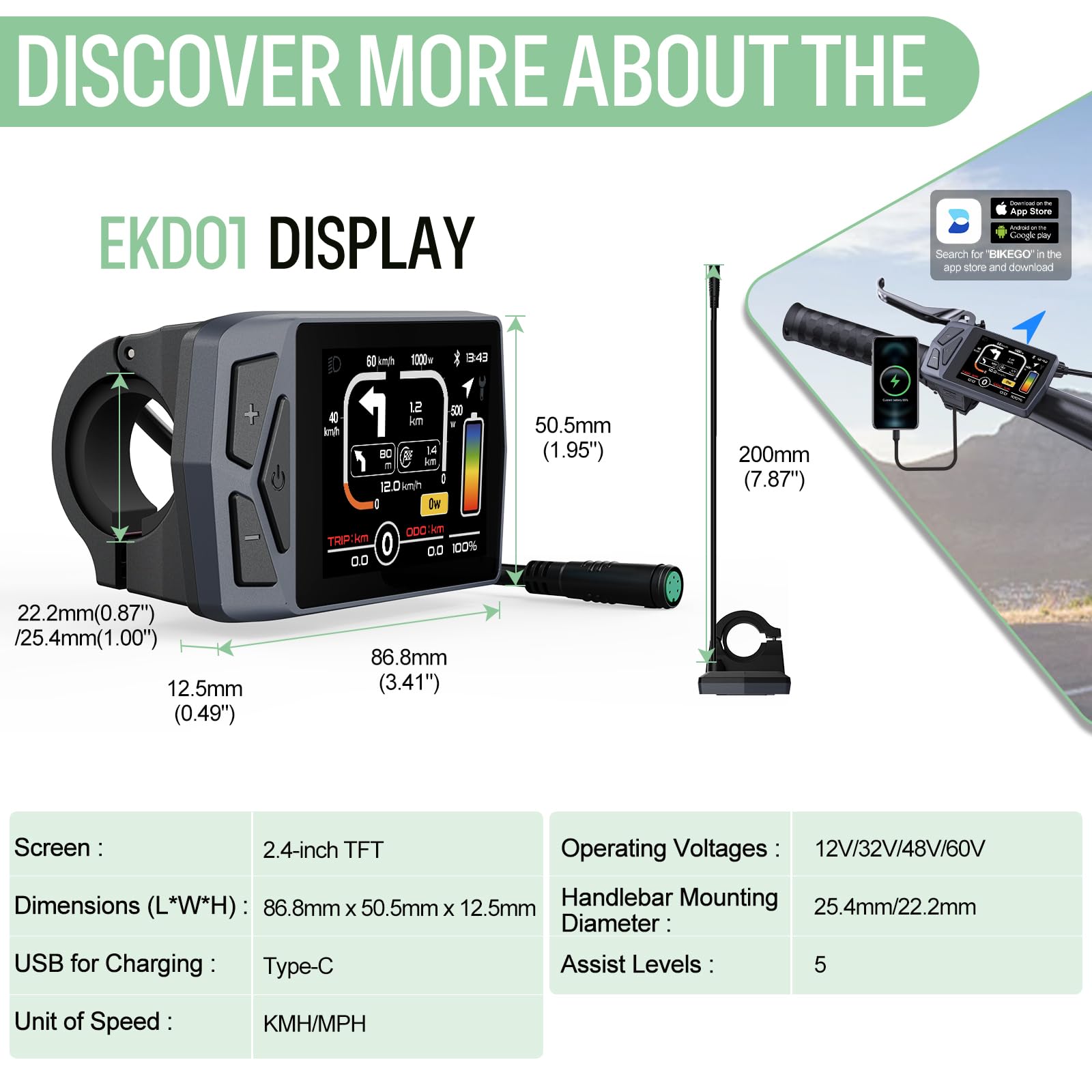TSDZ Motore Centrale 36V 250W TSDZ-2B con Schermo LCD EKD01 Multilingua con Batteria da 36V 13Ah, Kit di Conversione Bici Elettrica Motore Centrale Sensore di Torque