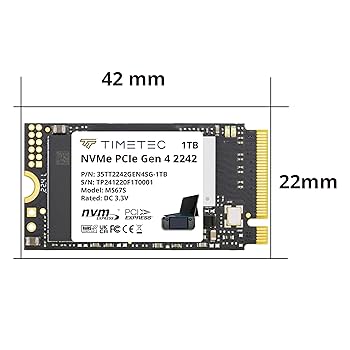 Lenovo純正1TB SSD M.2 2242 PCIe-NVMe Gen4 Amazon.com: Timetec 1TB M.2 2242 SSD NVMe PCIe Gen4x4 3D