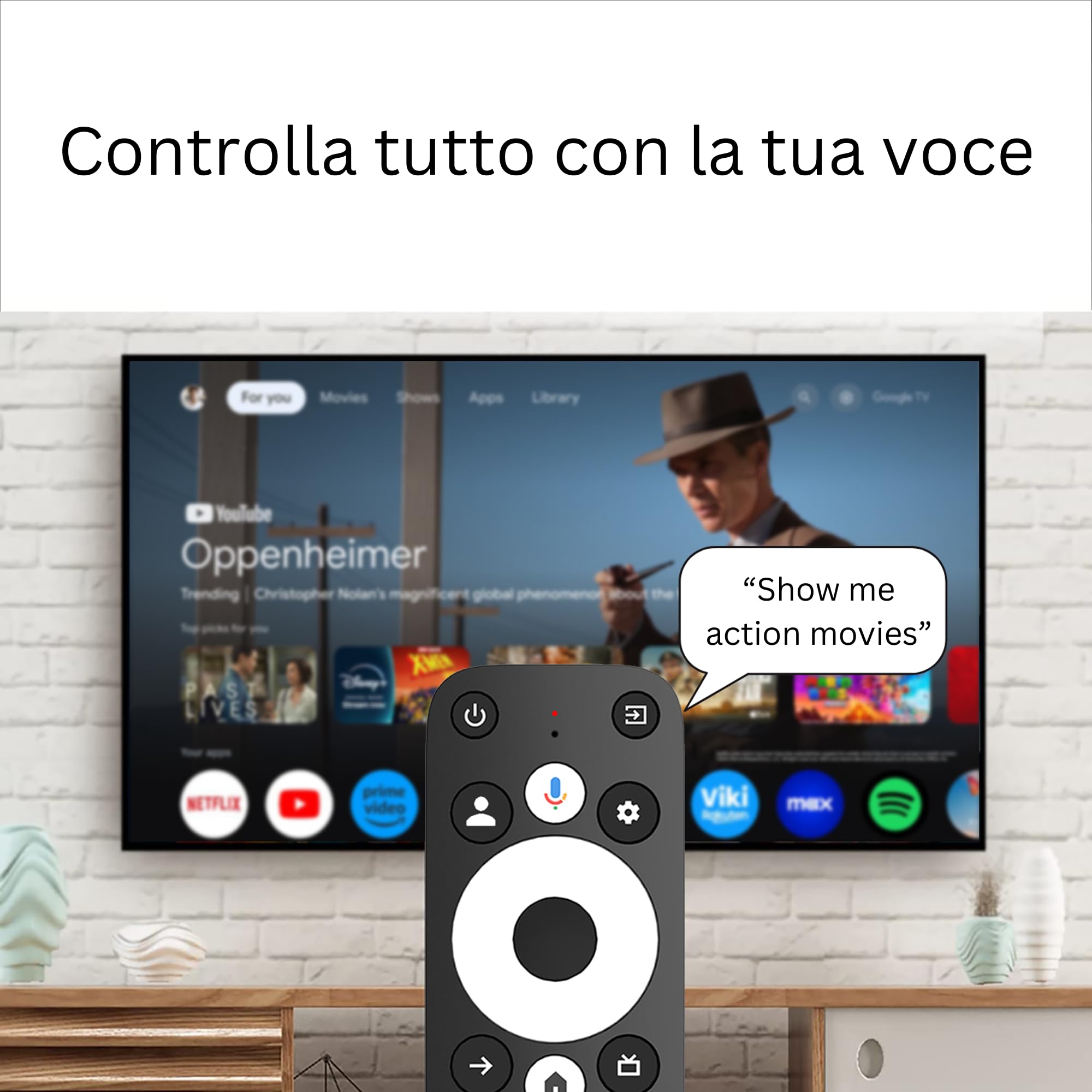 TV Box Android GD2 4K HDR con Google TV Ufficiale - Lettore Multimediale Streaming Smart, 32GB Memoria, LAN, 2x USB, Wi-Fi - Supporta Netflix, Prime Video, DAZN, Disney+