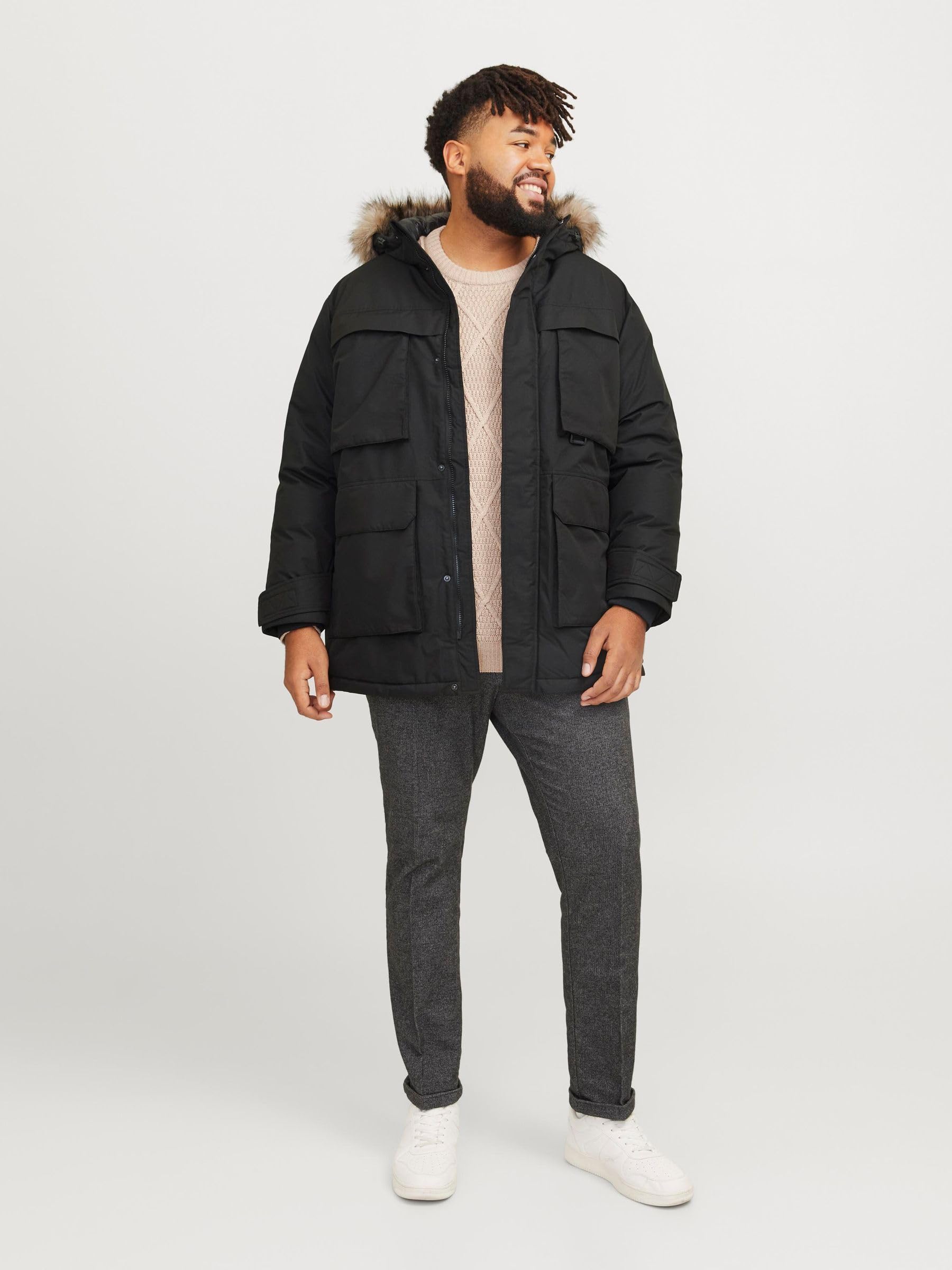 JACK & JONES Męska parka Plus Size Parka