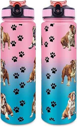 Miniatura 20 de Botella de agua de lobo de 32 onzas con marcador de tiempo, apertura de un clic, boca ancha, sin BPA, rastreador motivacional (negro)