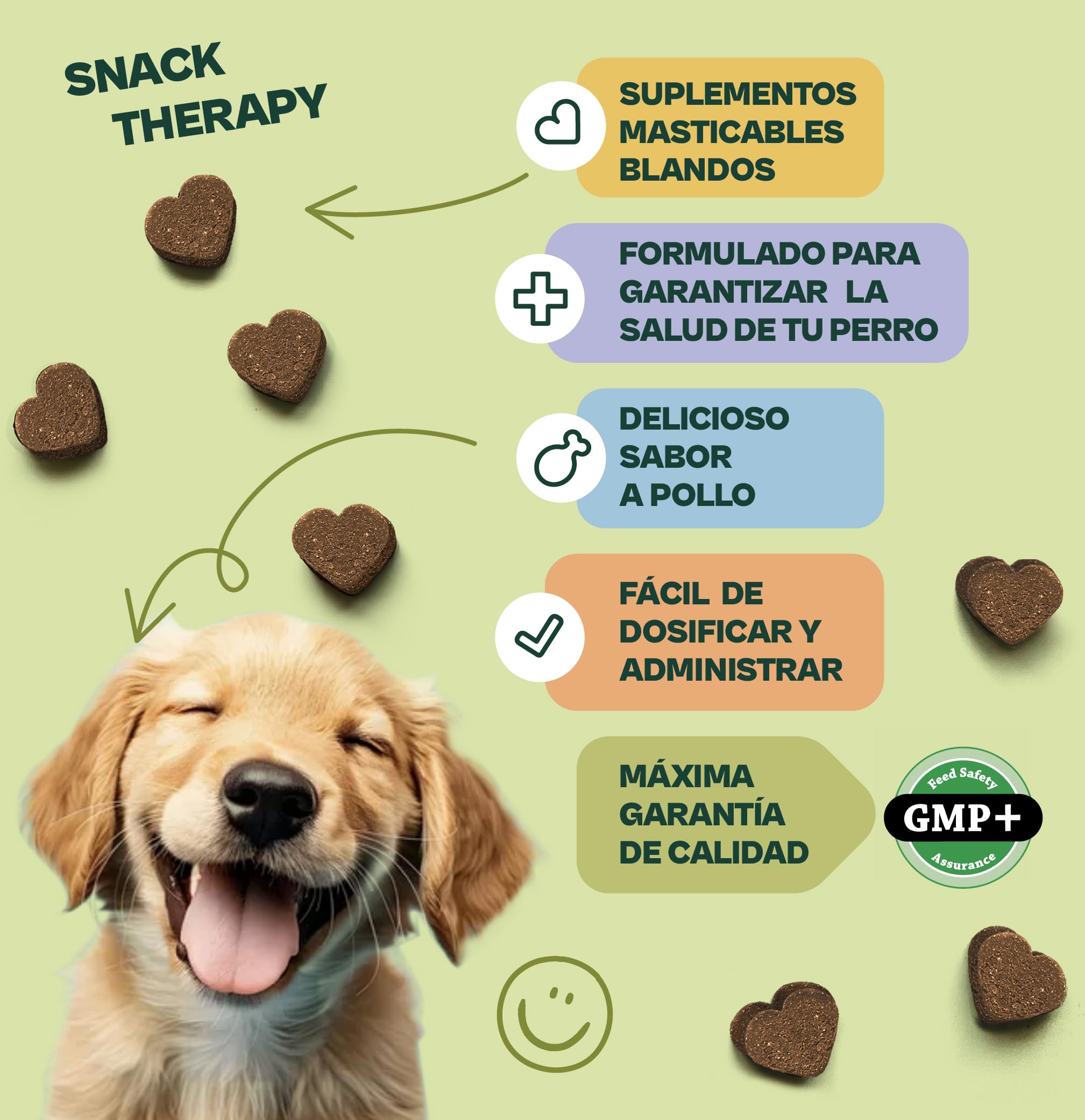Snack Funcional masticable probiótico para Perros – 300 g – 8 cepas de bacterias, prebióticos y enzimas digestivas – favorece Salud intestinal, heces firmes y Sistema inmune