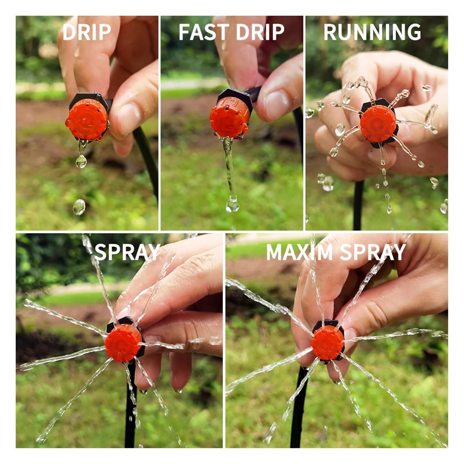 Sistema di irrigazione a goccia fai da te for serra 10M-30M Kit di irrigazione a goccia for tubo da giardino con irrigazione automatica con gocciolatori regolabili(10M)