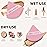 CUPID CARE 6 Pcs Triangle Powder Puff with 2 Travel Cases, Setting Powder Puffs for Face Powder and Foundation, Velour Makeup Puff for Loose Powder Body Powder, Skin-Friendly, Beauty Makeup Tools