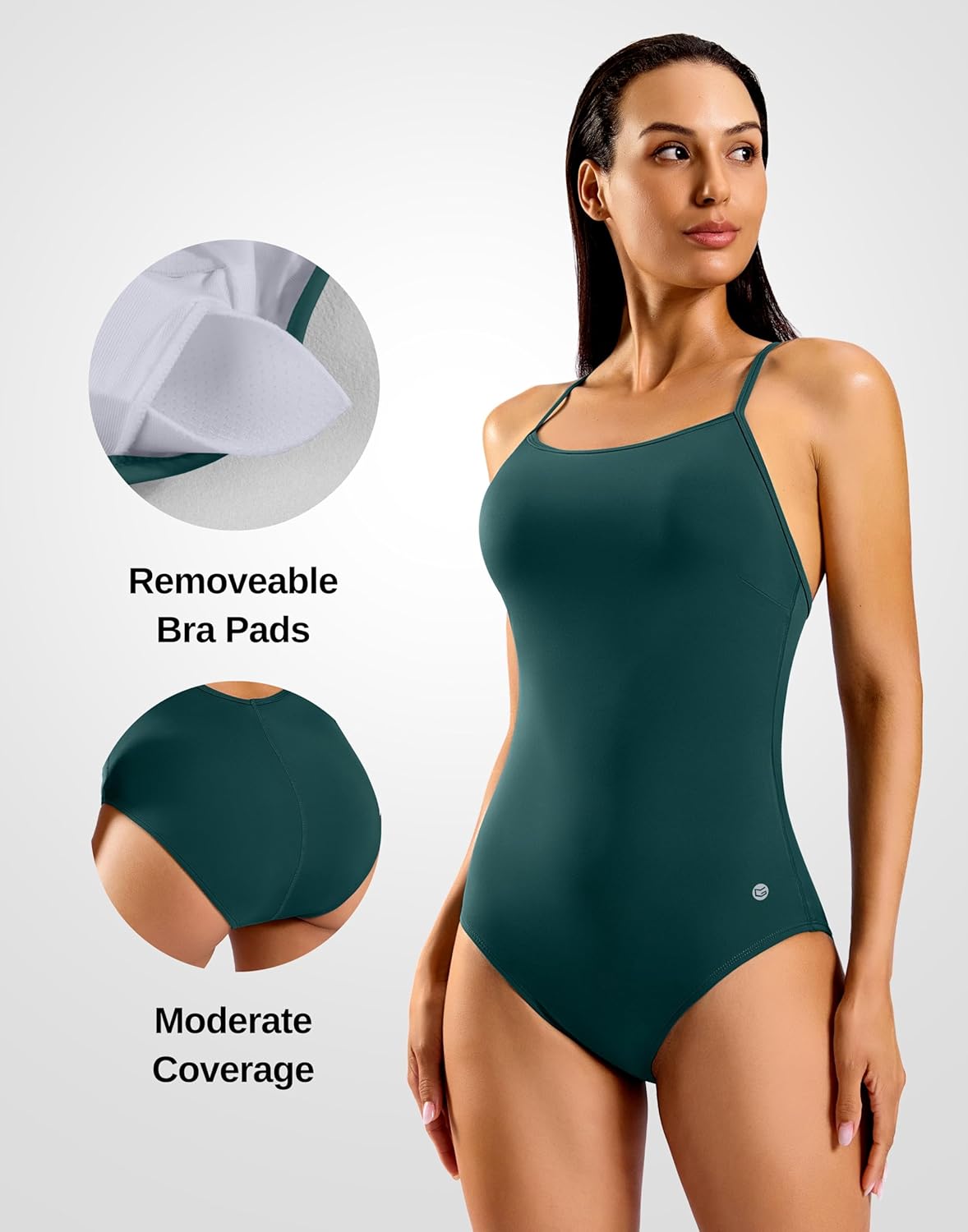 G Gradual Women's One Piece Athletic Swimsuit with Adjustable Straps Training Sport Swimwear Modest Bathing Suit for Women - Image 3