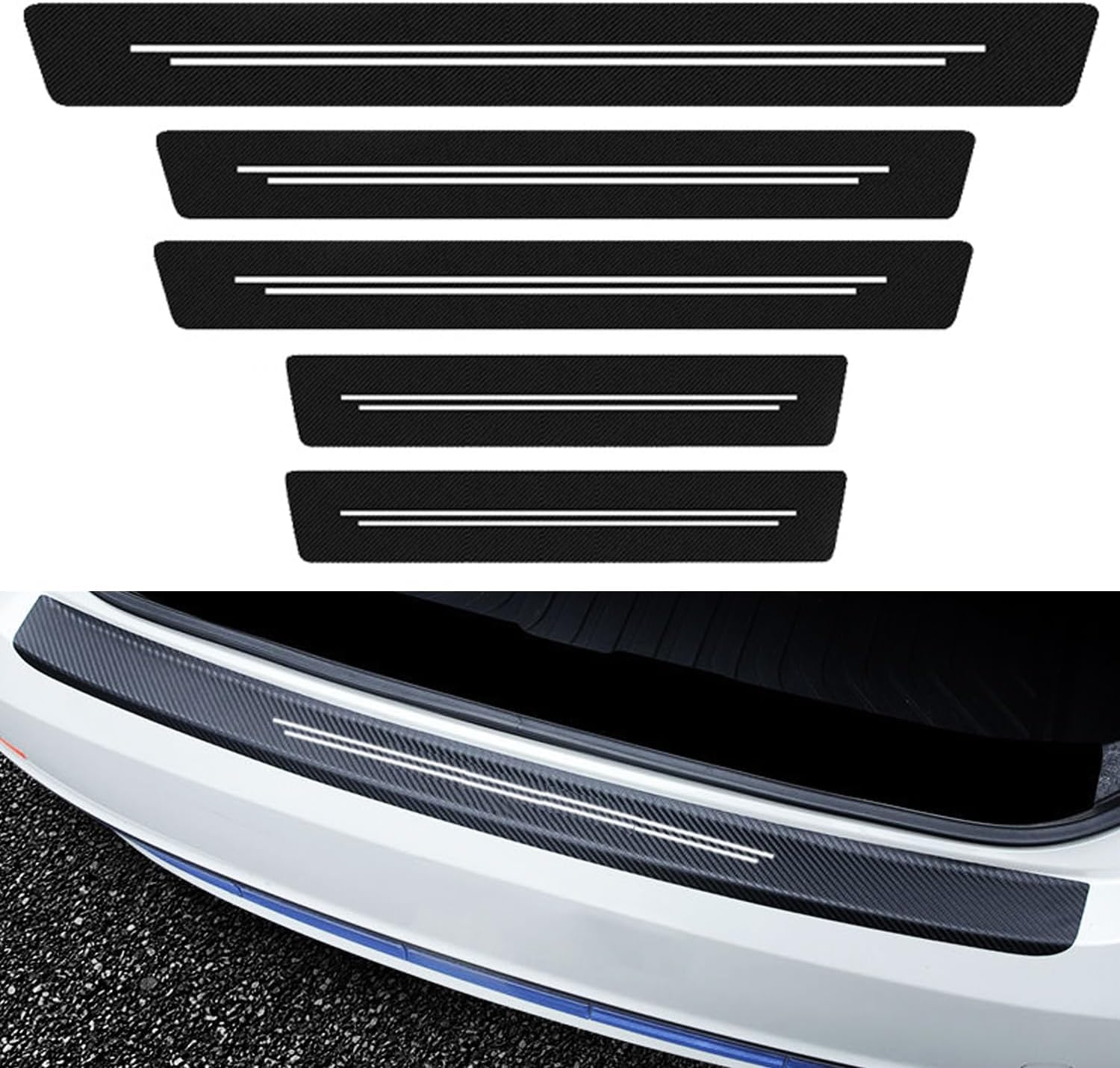 JINGCUIJIEFACAI 5x Car Door Sill Protectors for Citroën C3 2024-2026