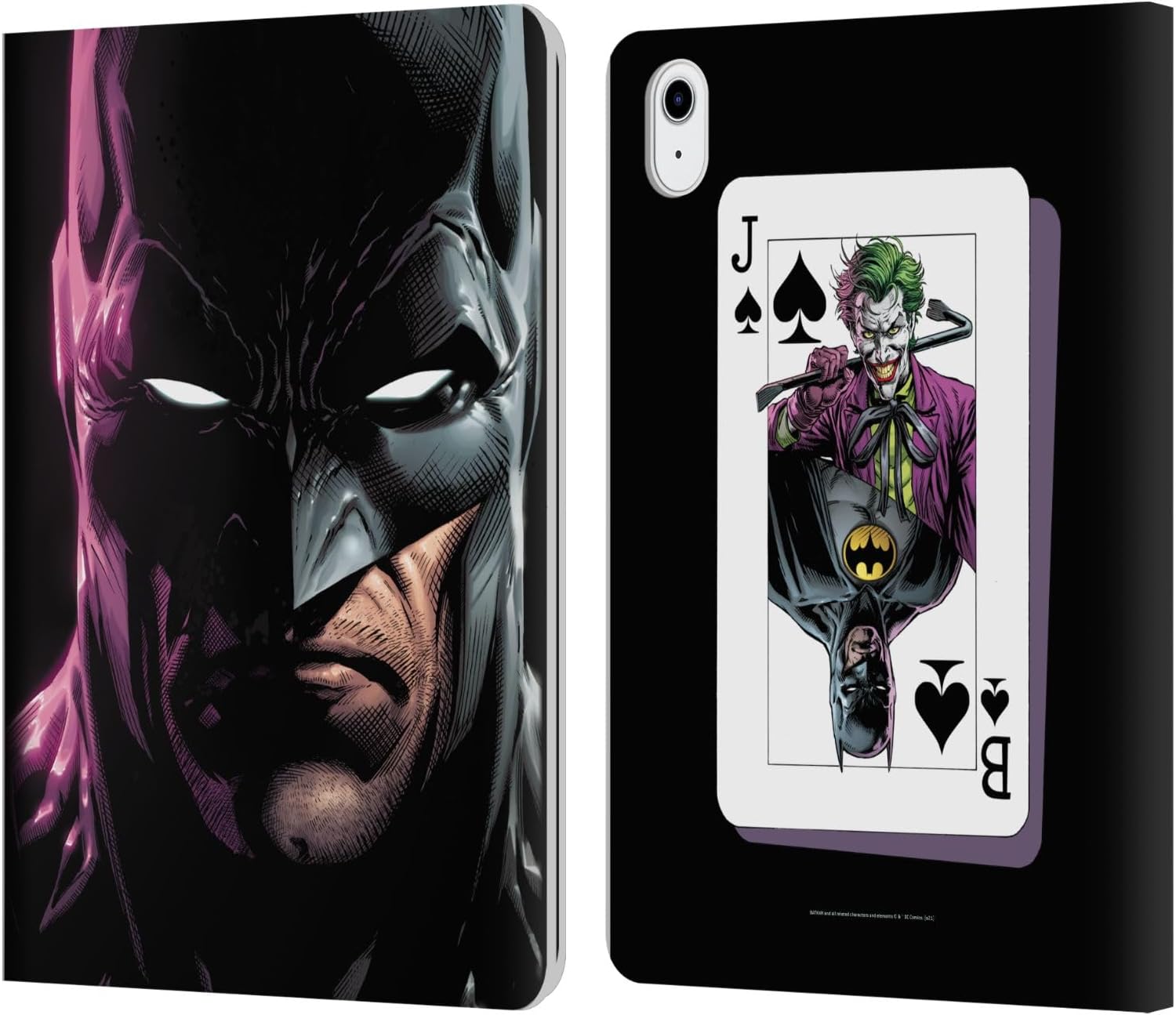 Head Case Designs Officially Licensed Batman DC Comics Batman Three Jokers Leather Wallet Case Compatible with Apple iPad Air 11 2020/2022/2024/2025