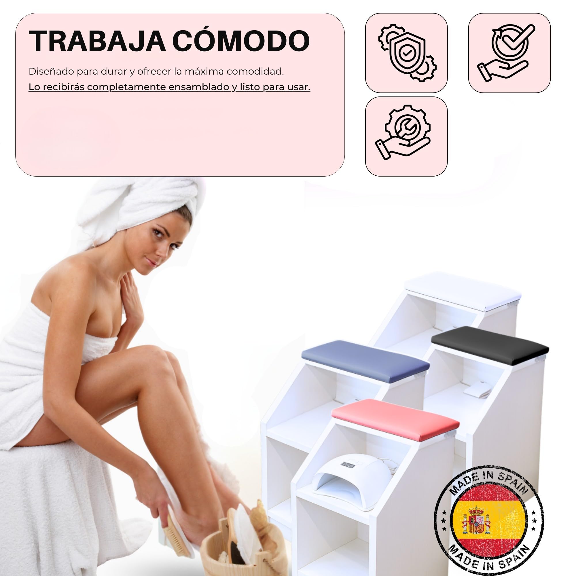 Reposapiés Ergonómico SmartFit® SoleMate™ Pro. Reposapiés Para La Oficina Y El Hogar - Cartabon