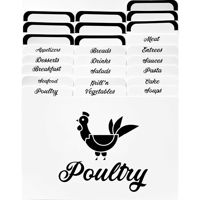 Buy AKSHAYA Recipe Card Dividers Set 25 Recipe Box dividers 4x6 with