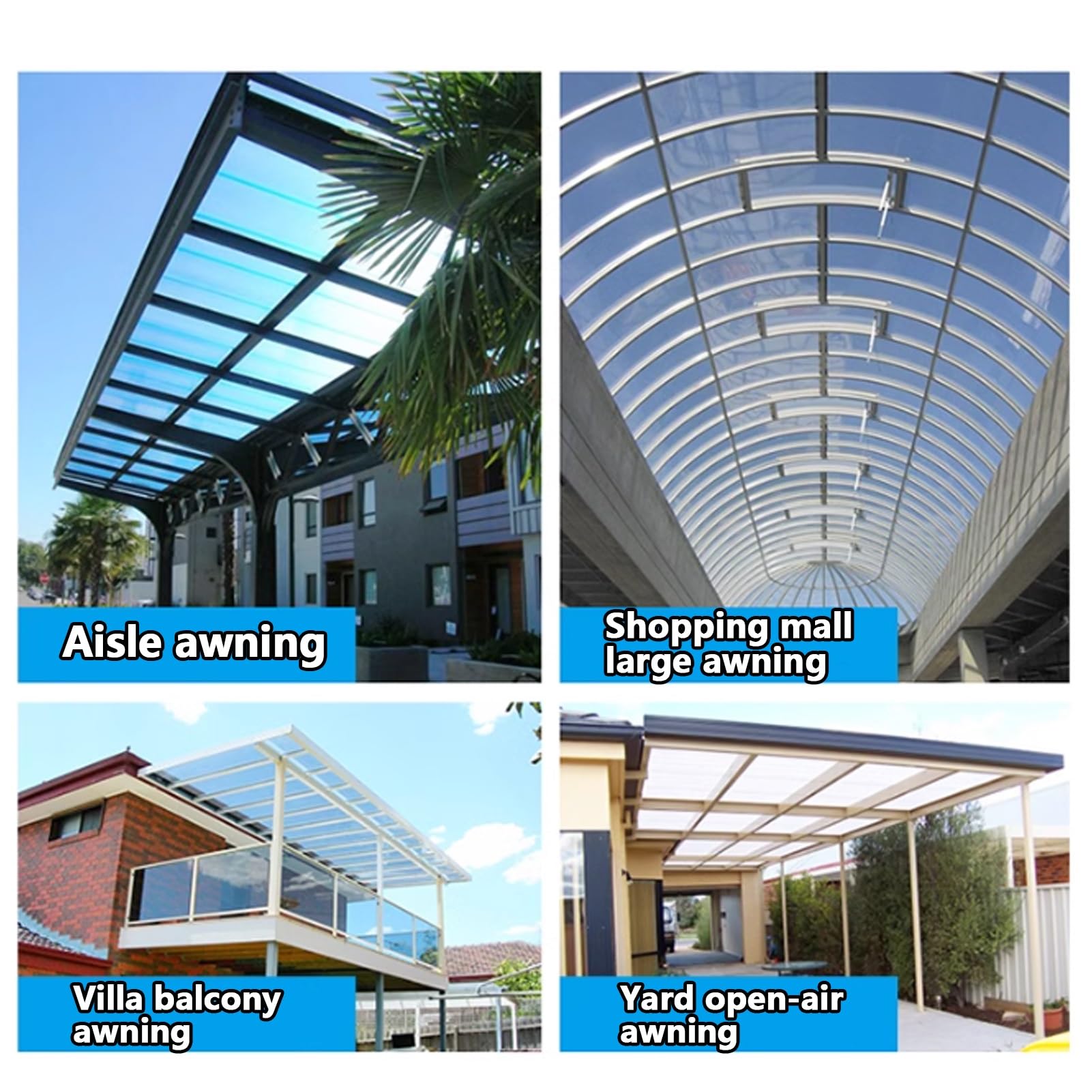 2MM Planchas De Policarbonato, Láminas De Plástico para Techos De Invernaderos,Protección UV Paneles De Techo Transparente,Planchas Revestimiento De Repuesto para Invernadero
