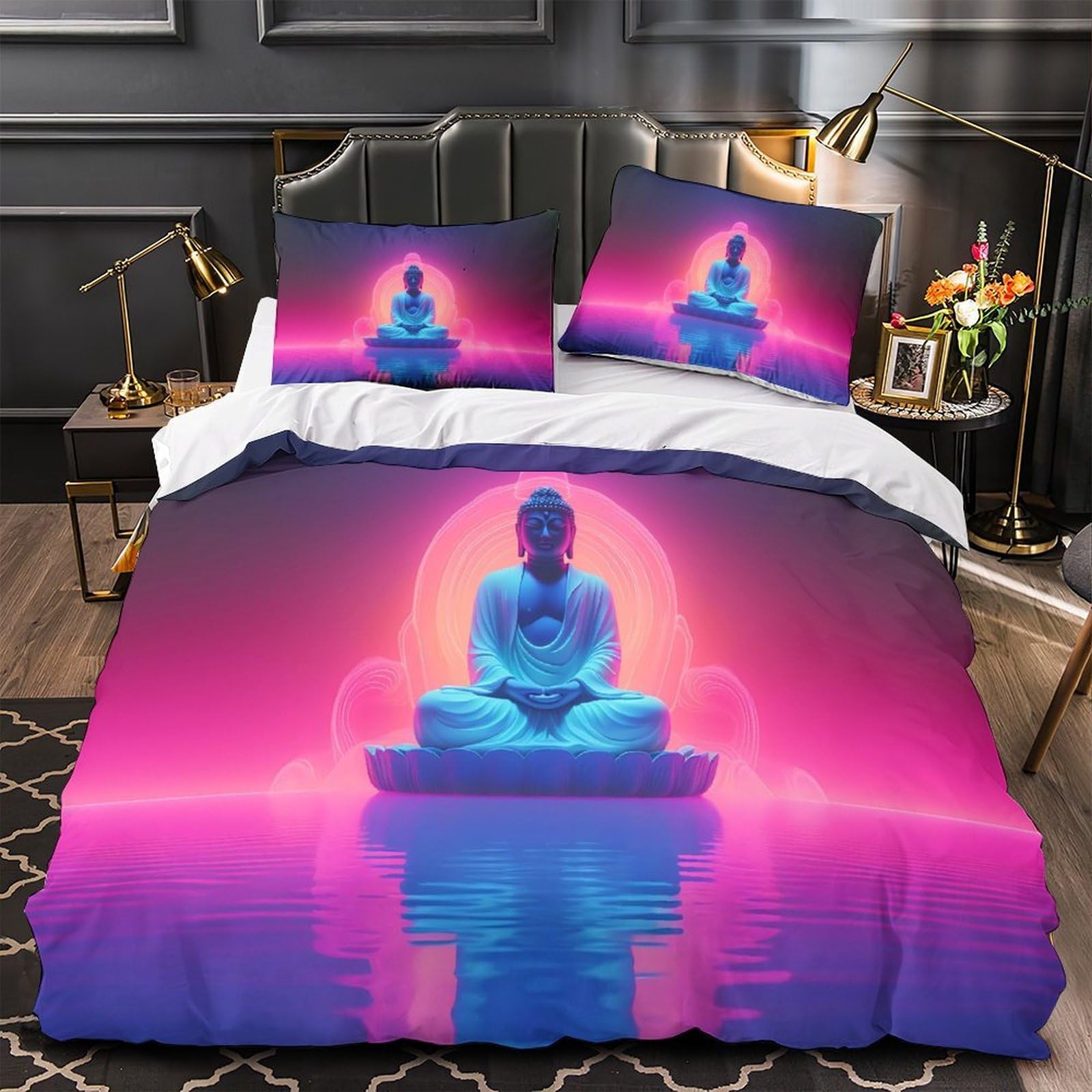 Parure de lit Bouddha zen pour transformer votre chambre en un espace de méditation