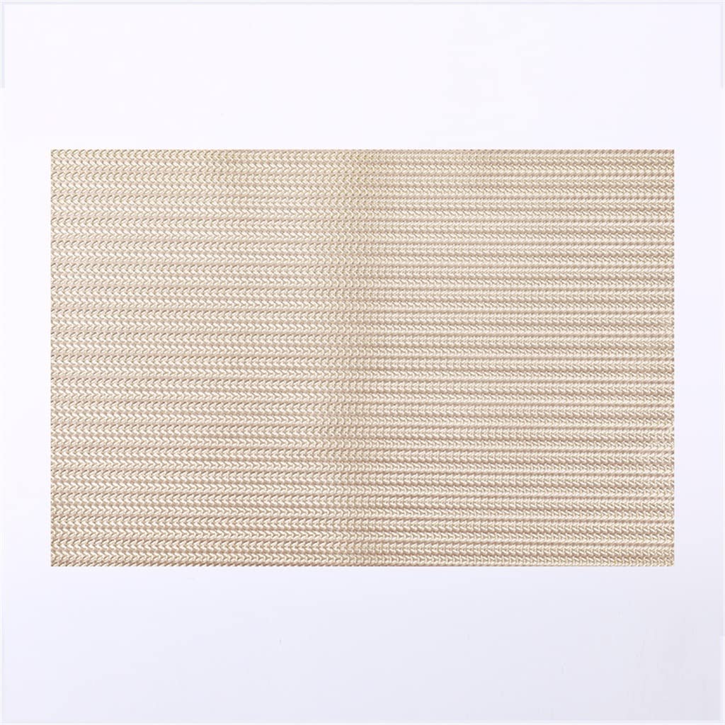IANSHFKN European Hollow Rectangular Wheat Spike Pvc Placemats Coaster Insulation Mat Tableware