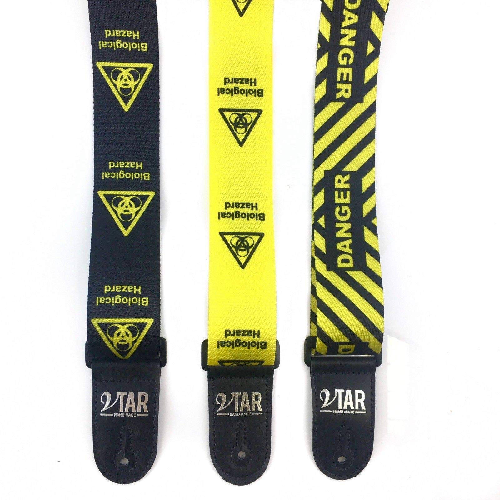 Vtar Danger Vegan Guitar Strap - With 6 Free Plectrums - Uk Made