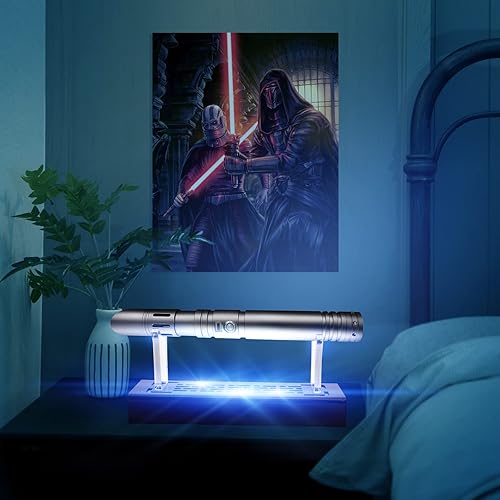 Miniatura 8 de WANLIAN Soporte de sable de luz de acrílico Soporte de exhibición de sable de luz Negro, original luminoso incorporado, soporte de sable de luz de